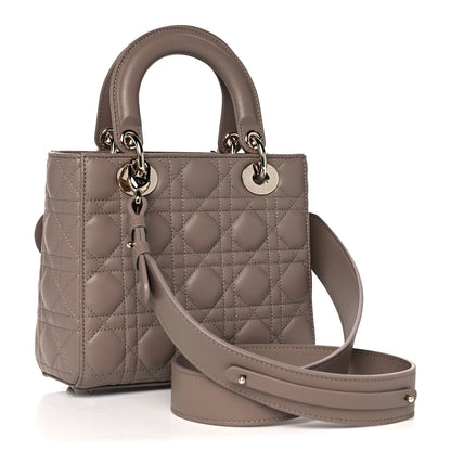 Christian Dior Lambskin Cannage Small My ABCDior Lady Dior Warm Taupe 3 of 11