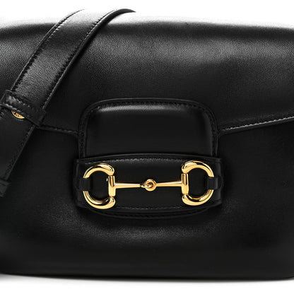 Gucci Calfskin Horsebit 1955 Aura Small Shoulder Bag Black 8 of 10