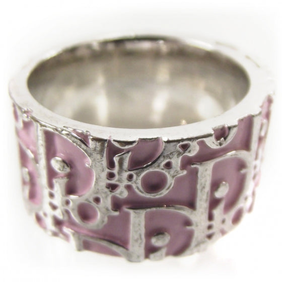 Silver Logo Ring Pink 5