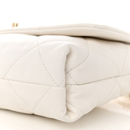 Chanel Lambskin Quilted Logo Strap Flap White 10 of 11