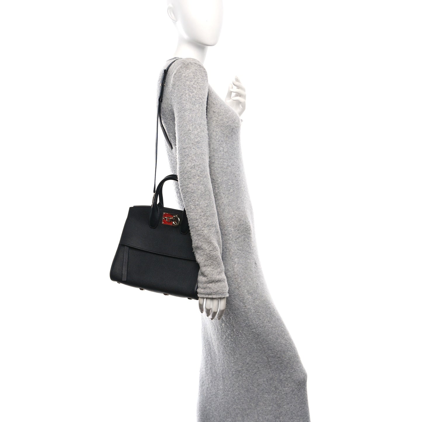 Hammered Calfskin The Studio Bag Black