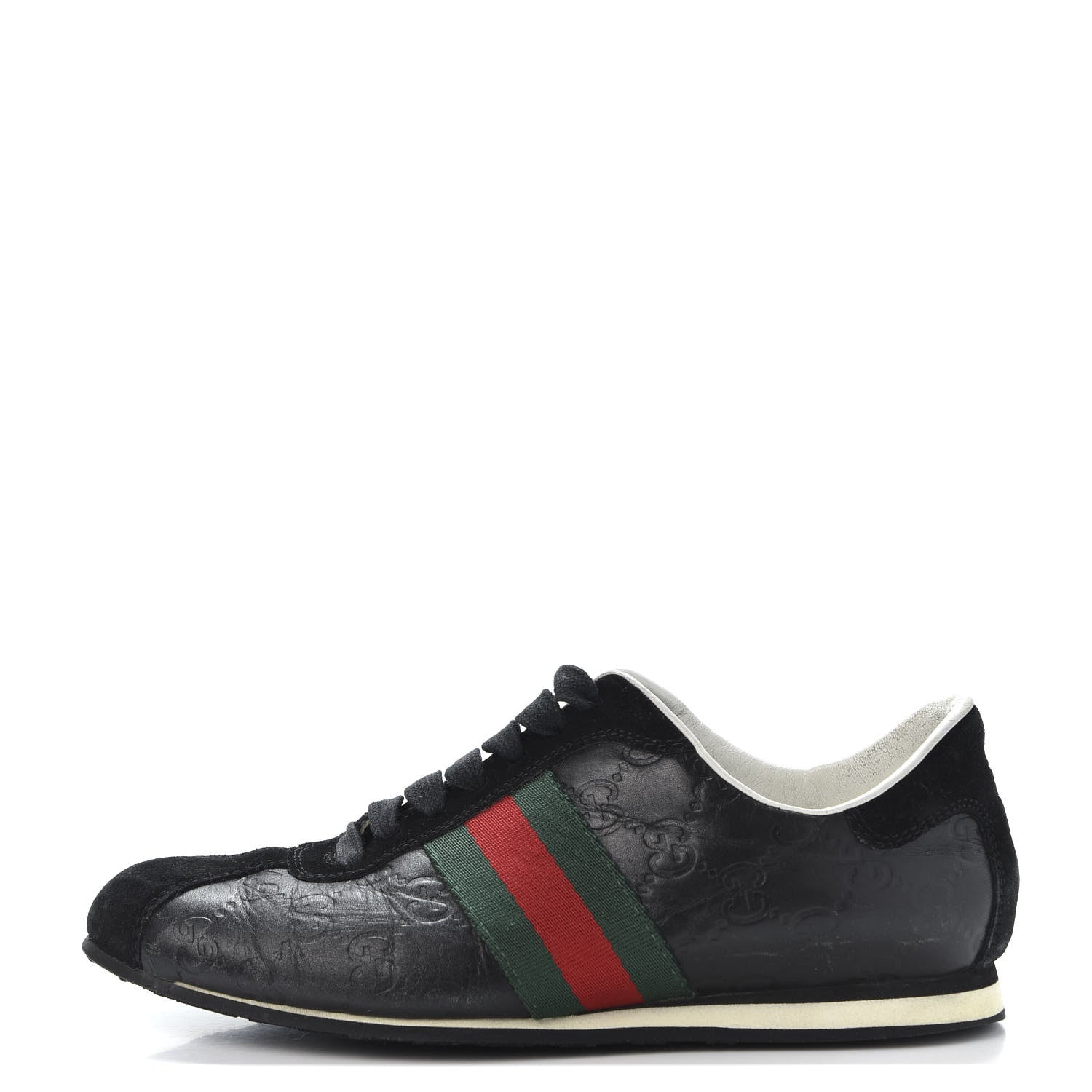 Gucci Guccissima Web Sneakers 6.5 Black 1 of 10