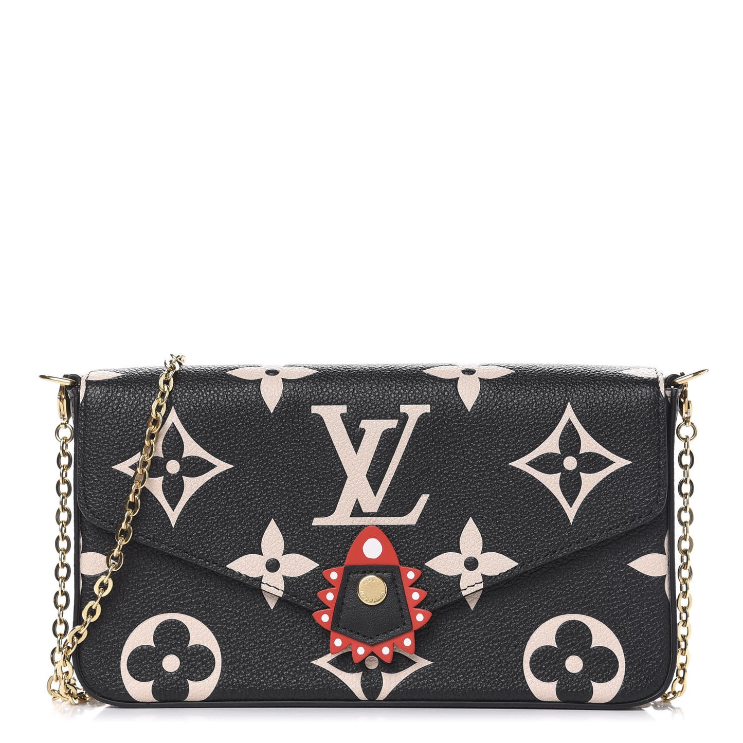Empreinte Monogram Giant Crafty Pochette Felicie Black Creme