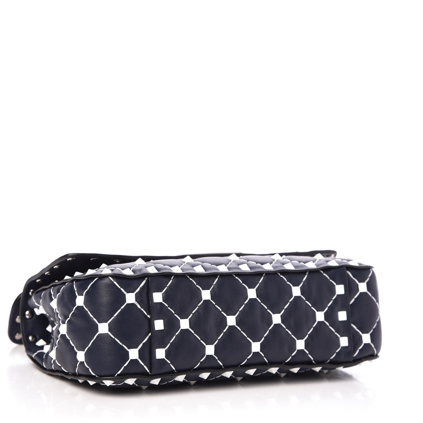 Nappa Small Free Rockstud Spike Shoulder Bag Marine