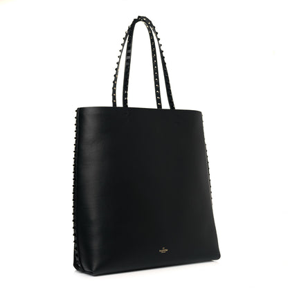 Valentino Garavani Suede Calfskin Rockstud Tote Black 3 of 12