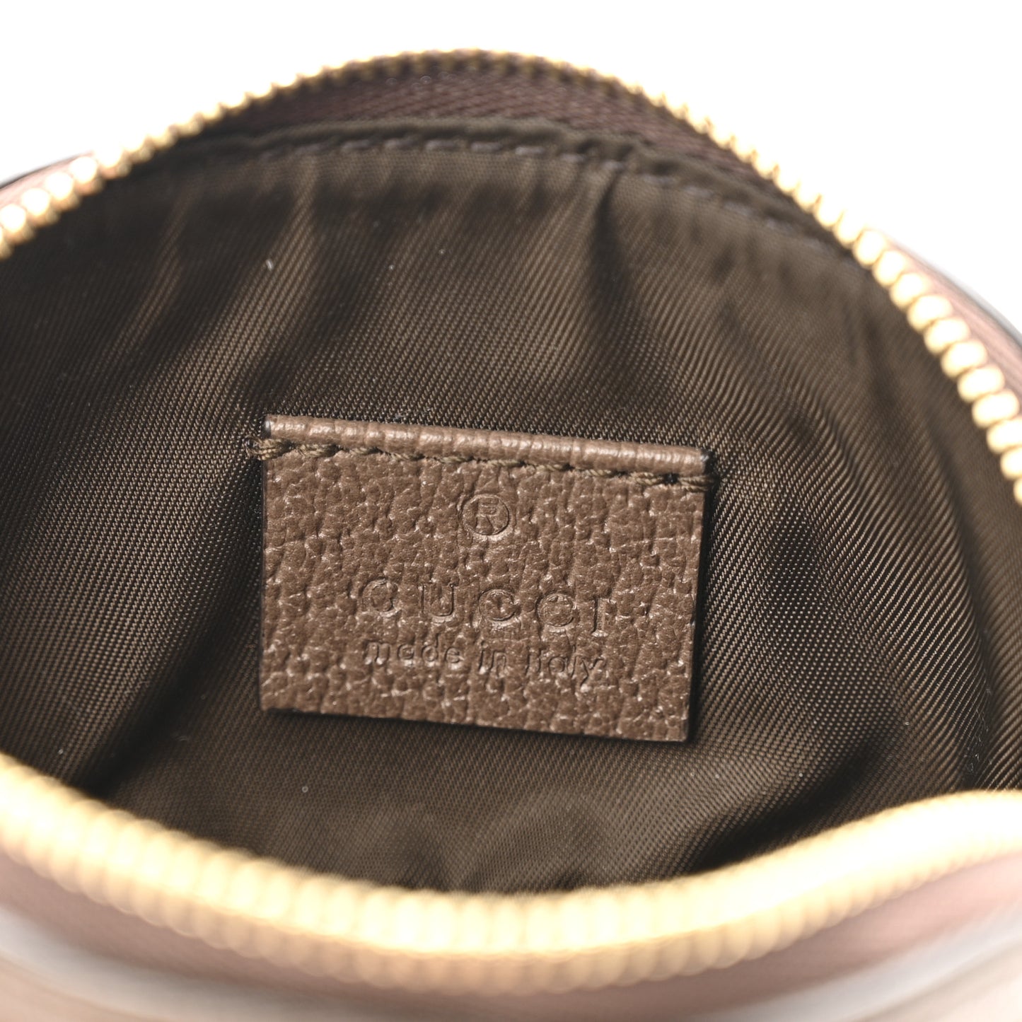 GG Supreme Monogram Web Ophidia Dome Key Pouch Beige New Acero