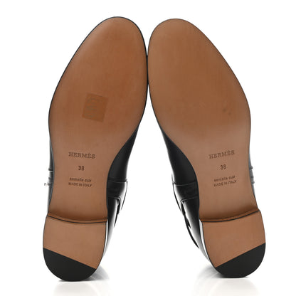Hermes Calfskin Neo Low Boots 38 Black 5 of 9