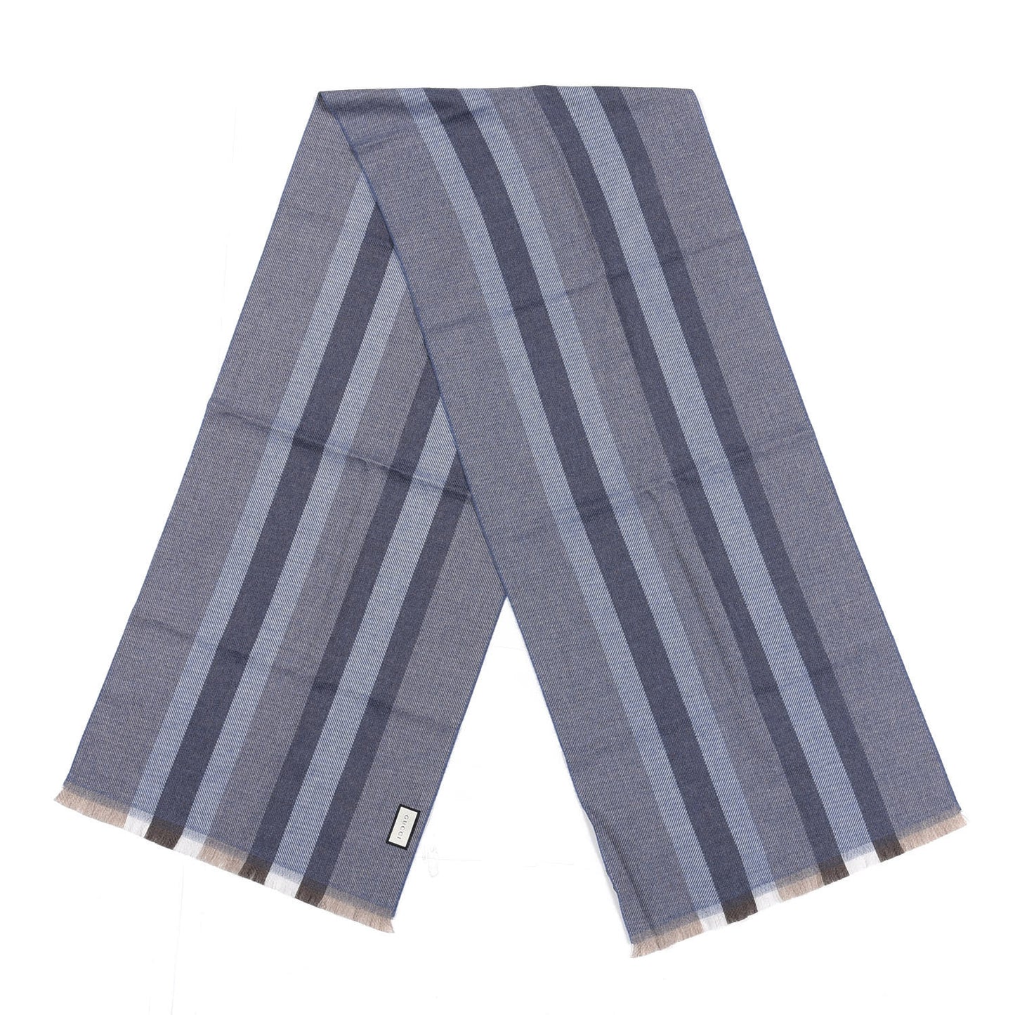 Wool Web Navas Scarf Blue Grey