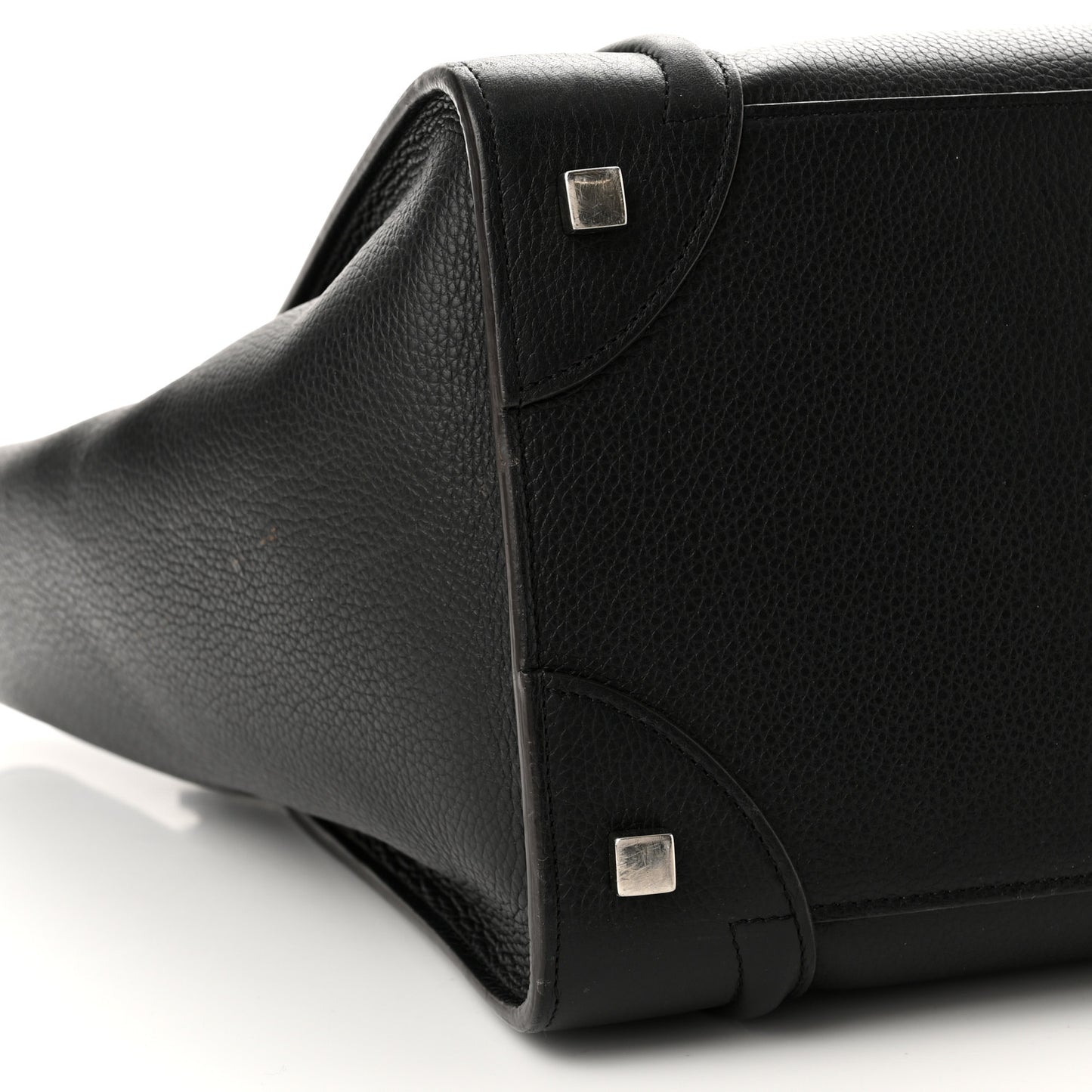 Drummed Calfskin Mini Luggage Black