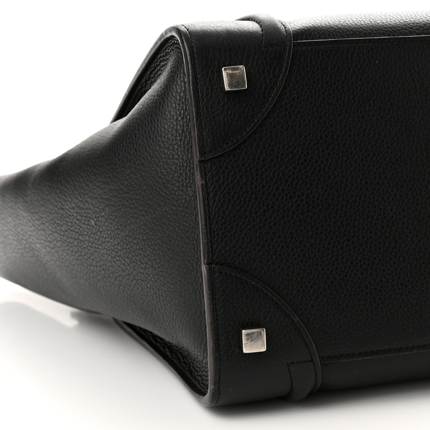 Celine Drummed Calfskin Mini Luggage Black 8 of 9