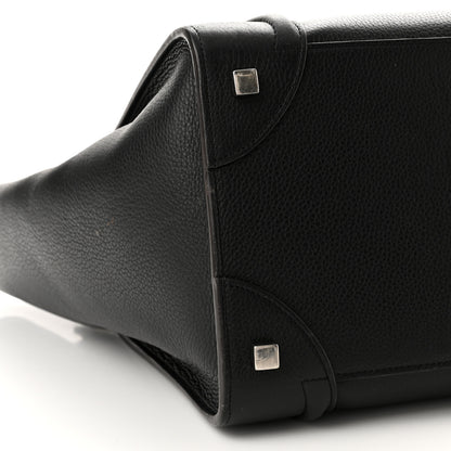 Celine Drummed Calfskin Mini Luggage Black 8 of 9