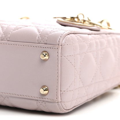 Christian Dior Metallic Lambskin Cannage Mini Lady Dior Lotus 9 of 9