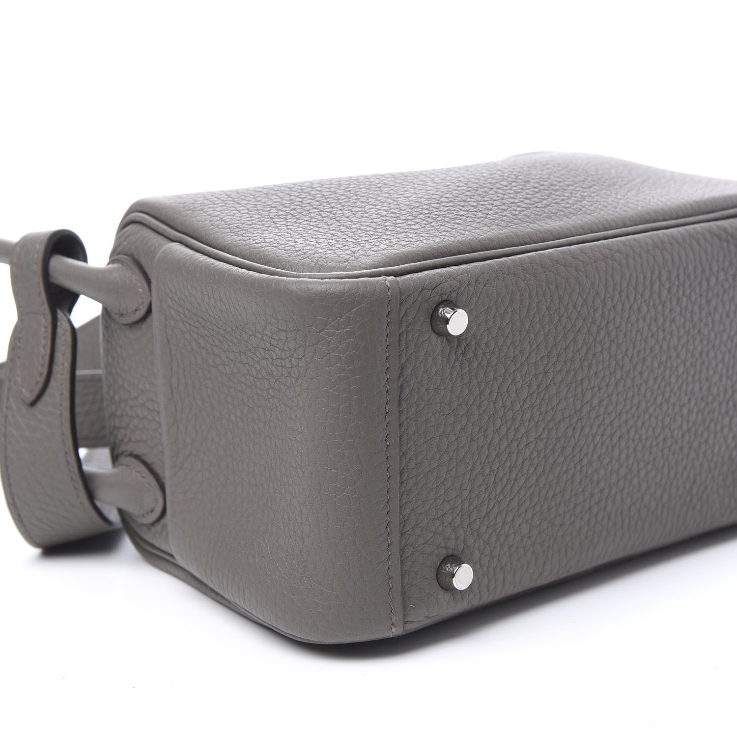 Hermes Taurillon Clemence Mini Lindy 20 Etain 7 of 9