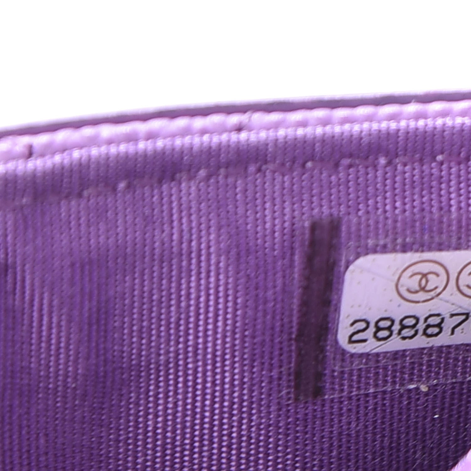 Chanel Caviar Quilted Filigree Card Holder Purple 9 of 10