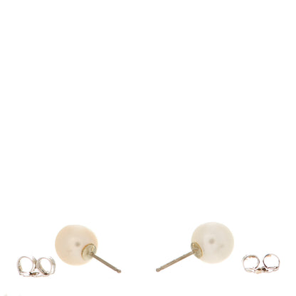 Tiffany Sterling Silver Freshwater Pearl 7.5-8mm Ziegfeld Earrings 3 of 4