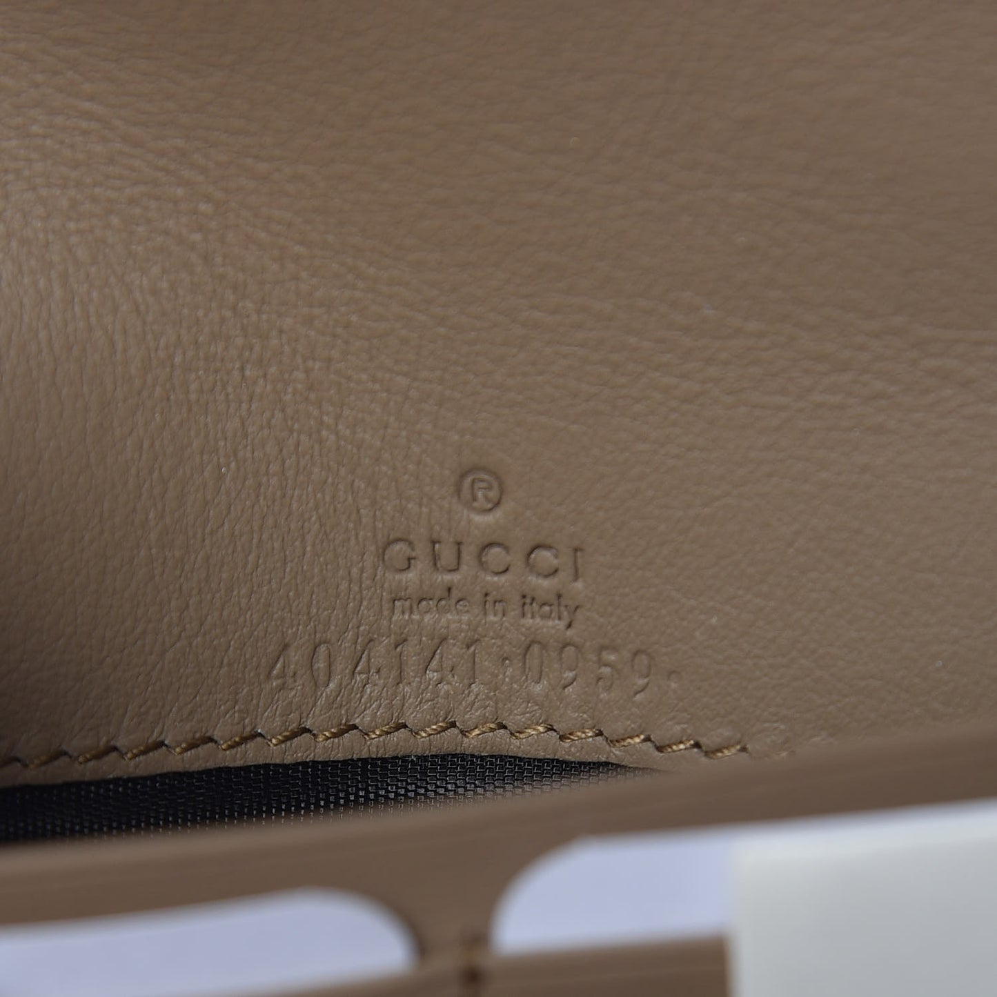 GG Supreme Monogram Dionysus Chain Clutch Wallet Beige Taupe