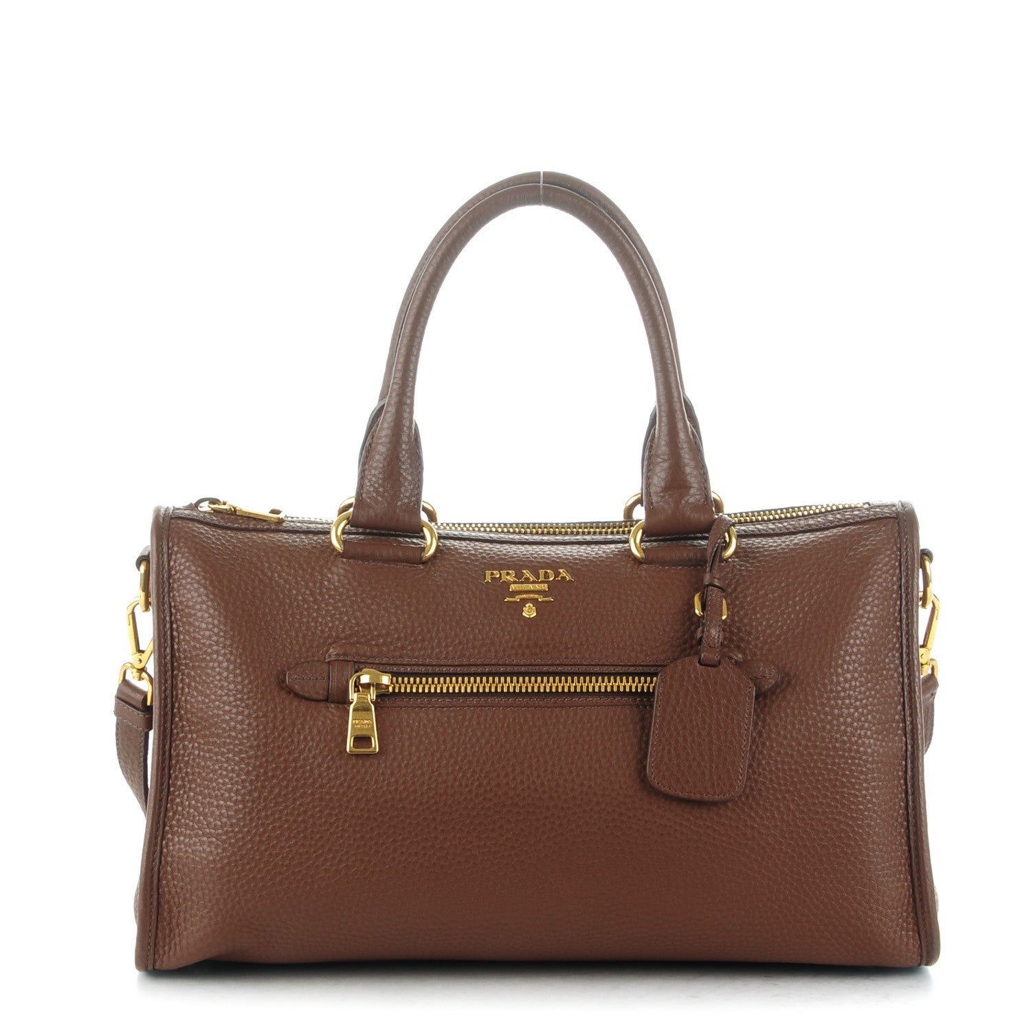 Prada Vitello Daino Shopping Satchel Bruciato 1 of 8