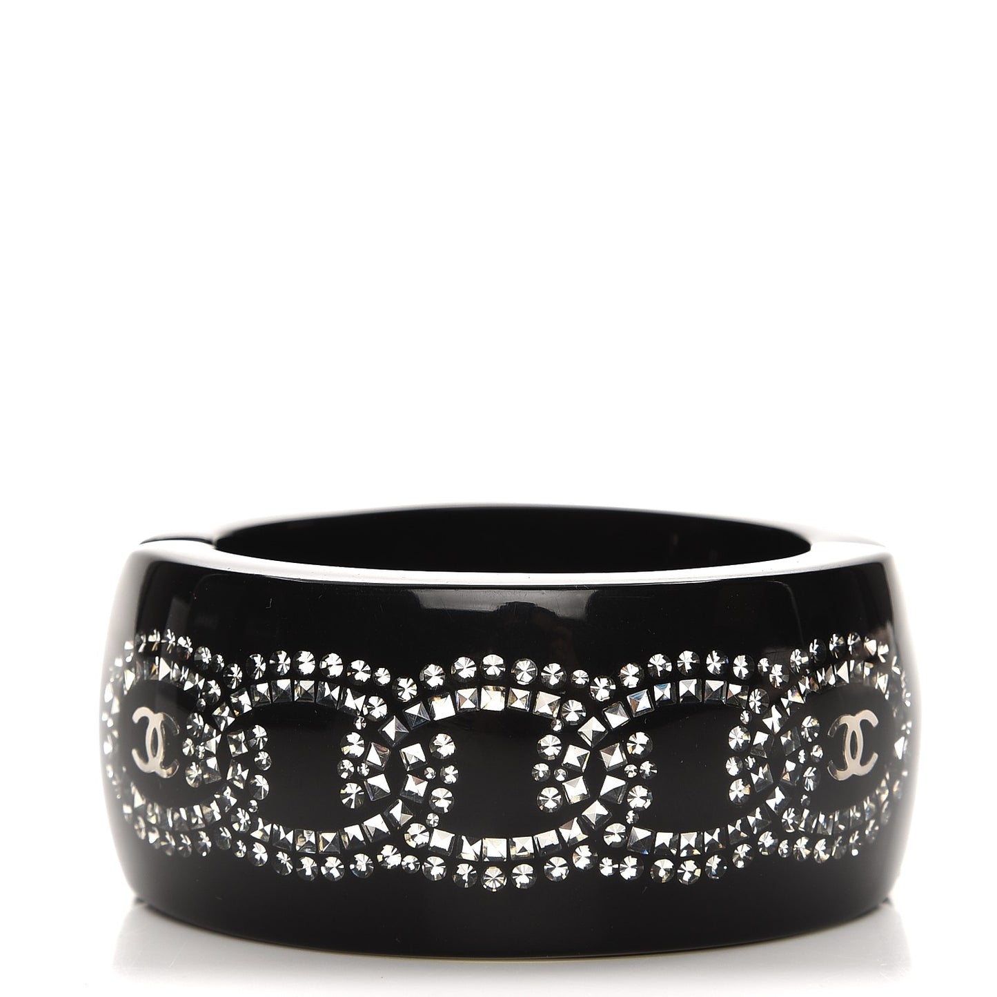 Resin Strass CC Crystal Cuff Black