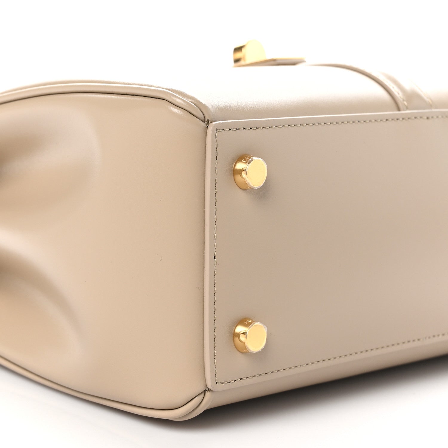 Celine Satinated Calfskin Small 16 Top Handle Bag Beige 11 of 12