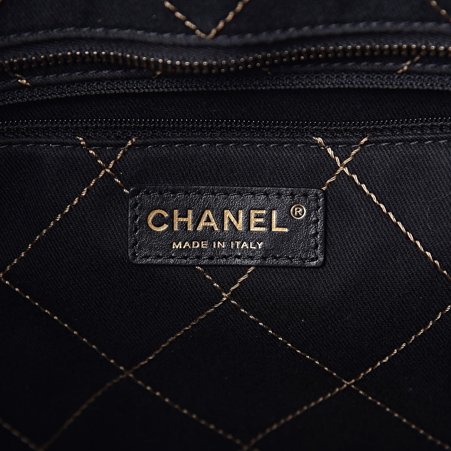 Chanel Grained Calfskin Large Shopping Fever Tote Gold 7 of 15