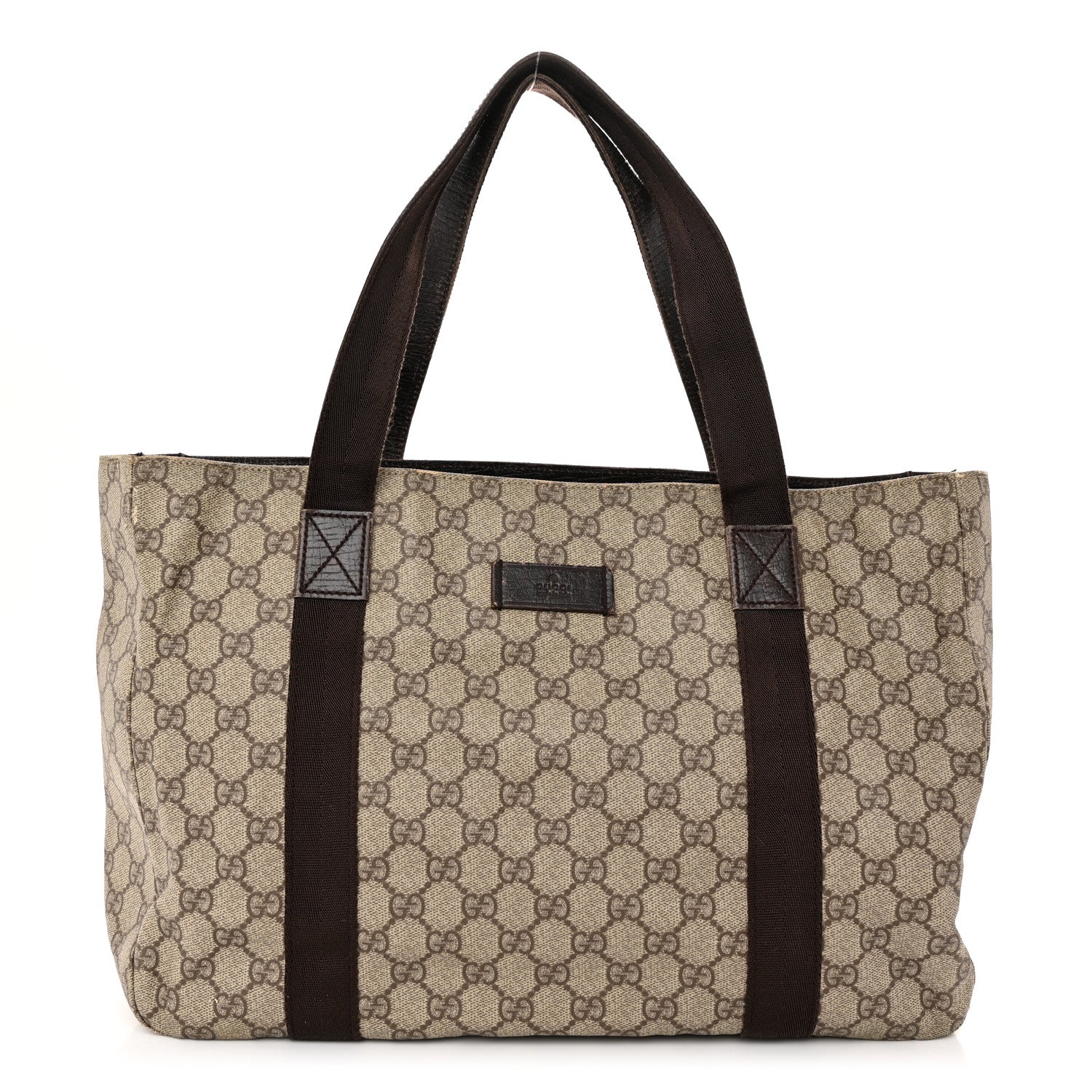Gucci GG Plus Monogram Medium Tote Dark Brown 1 of 12