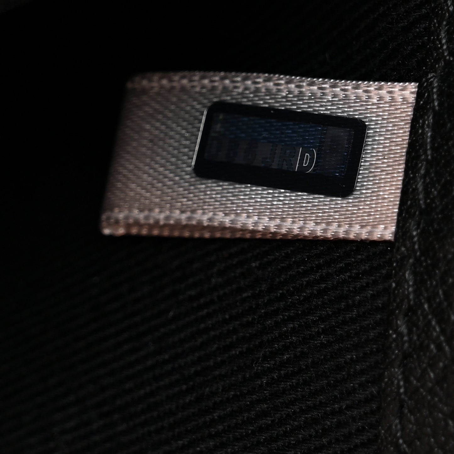 Calfskin Crystal Cheri Compact Wallet Black