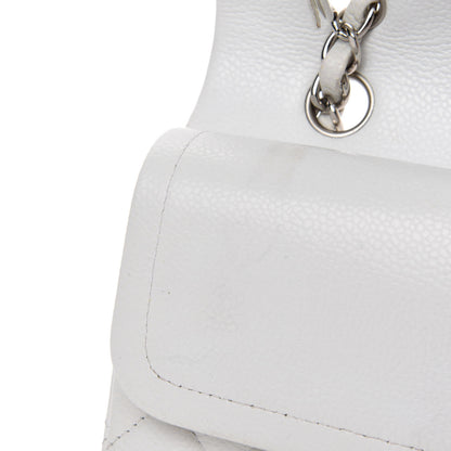 Chanel Caviar Quilted Medium Double Flap White 8 of 12