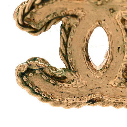 Chanel CC Chain Earrings Matte Gold 5 of 5