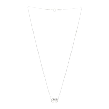 Tiffany Sterling Silver 12mm Elsa Peretti Bean Pendant Necklace 2 of 3