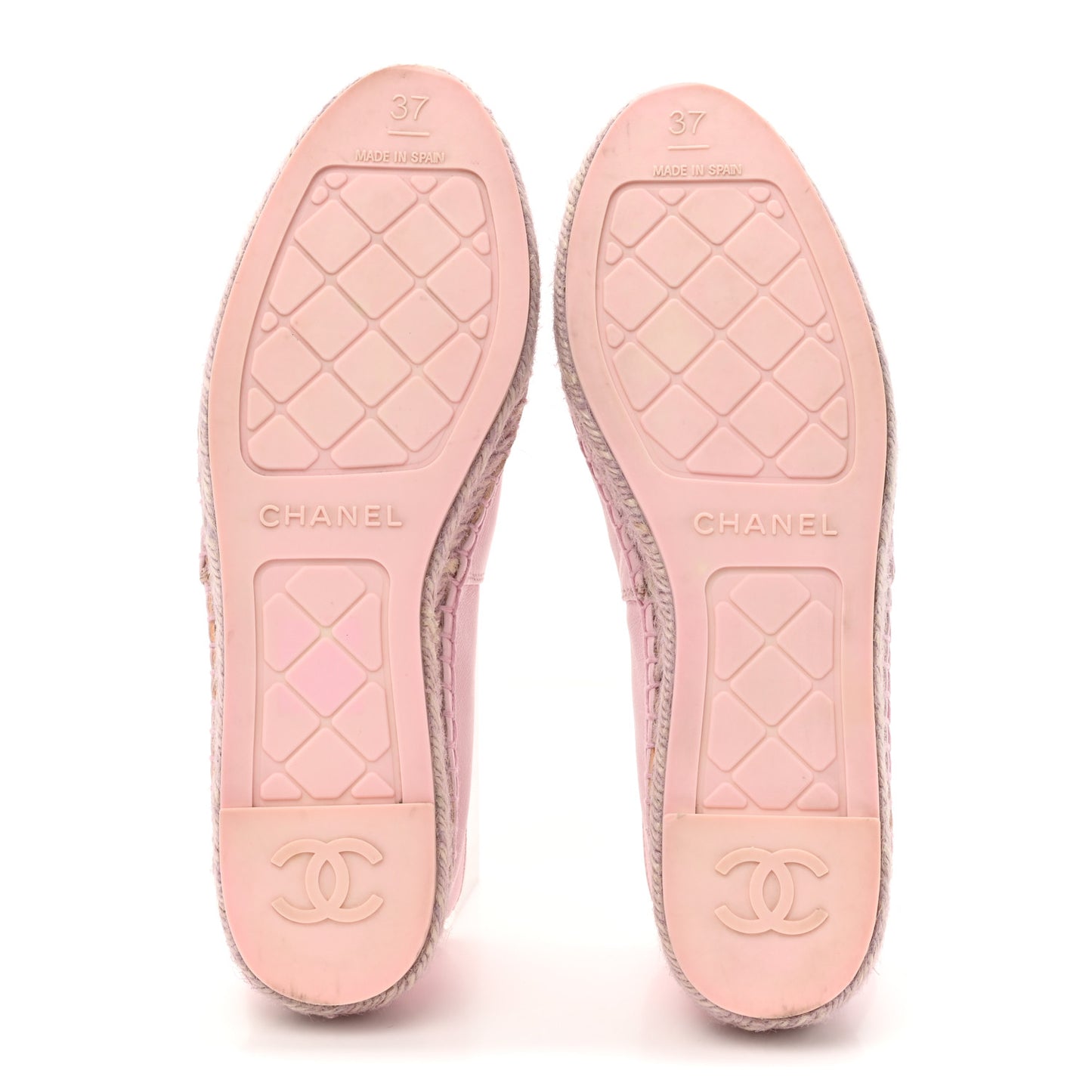 Lambskin CC Espadrilles 37 Light Pink