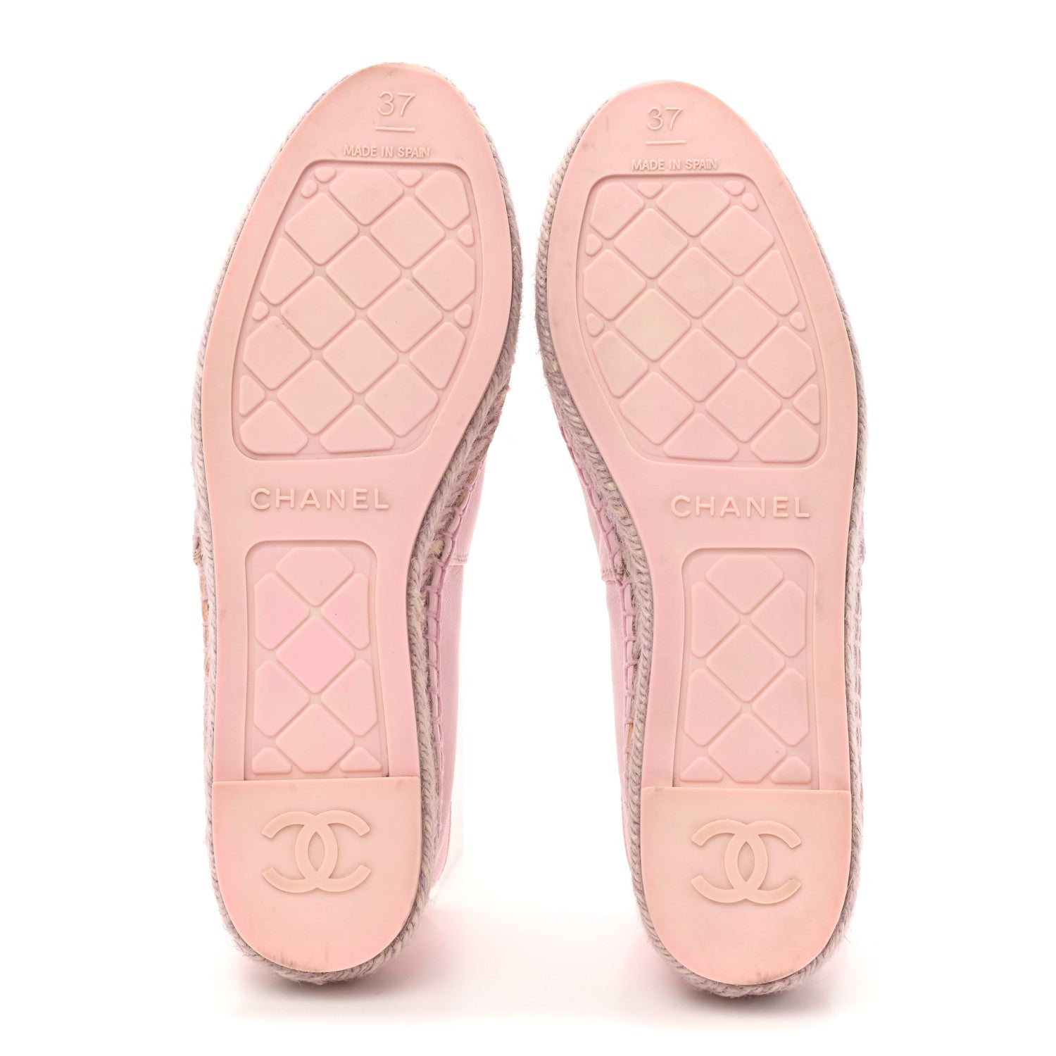 Chanel Lambskin CC Espadrilles 37 Light Pink 5 of 16