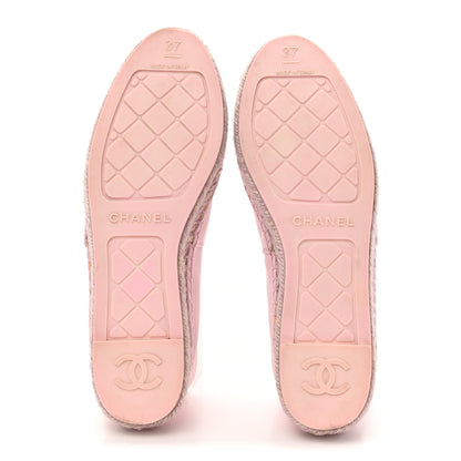Chanel Lambskin CC Espadrilles 37 Light Pink 5 of 16