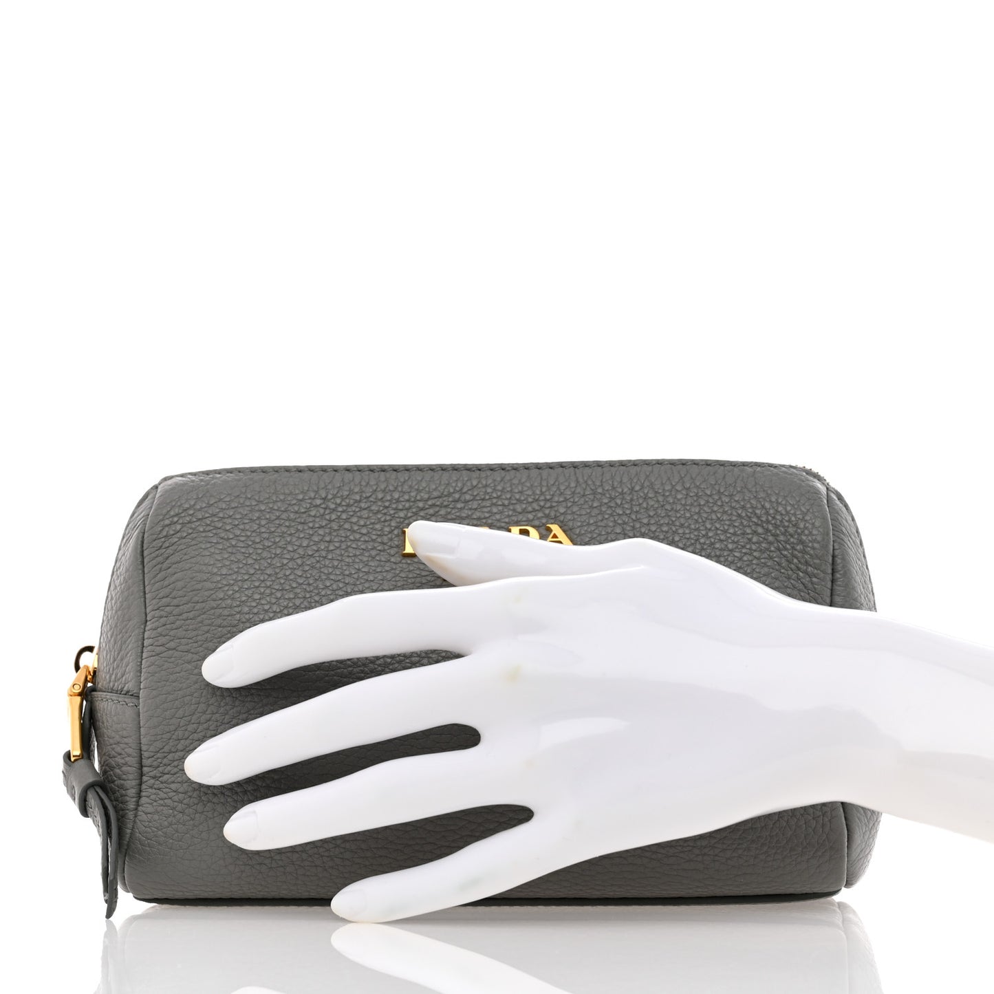 Vitello Daino Cosmetic Pouch Argilla