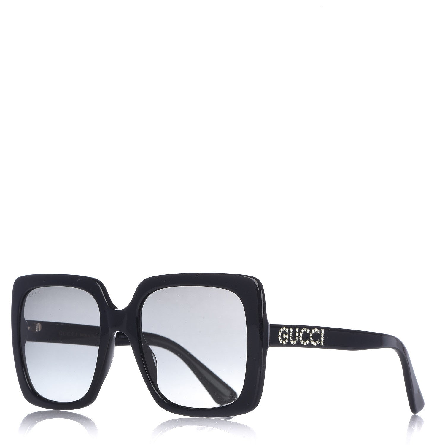 Gucci Crystal Square Frame GG Sunglasses GG0418S Black 1 of 7