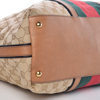 Gucci Monogram Web Medium Rania Top Handle Bag Sand 10 of 12
