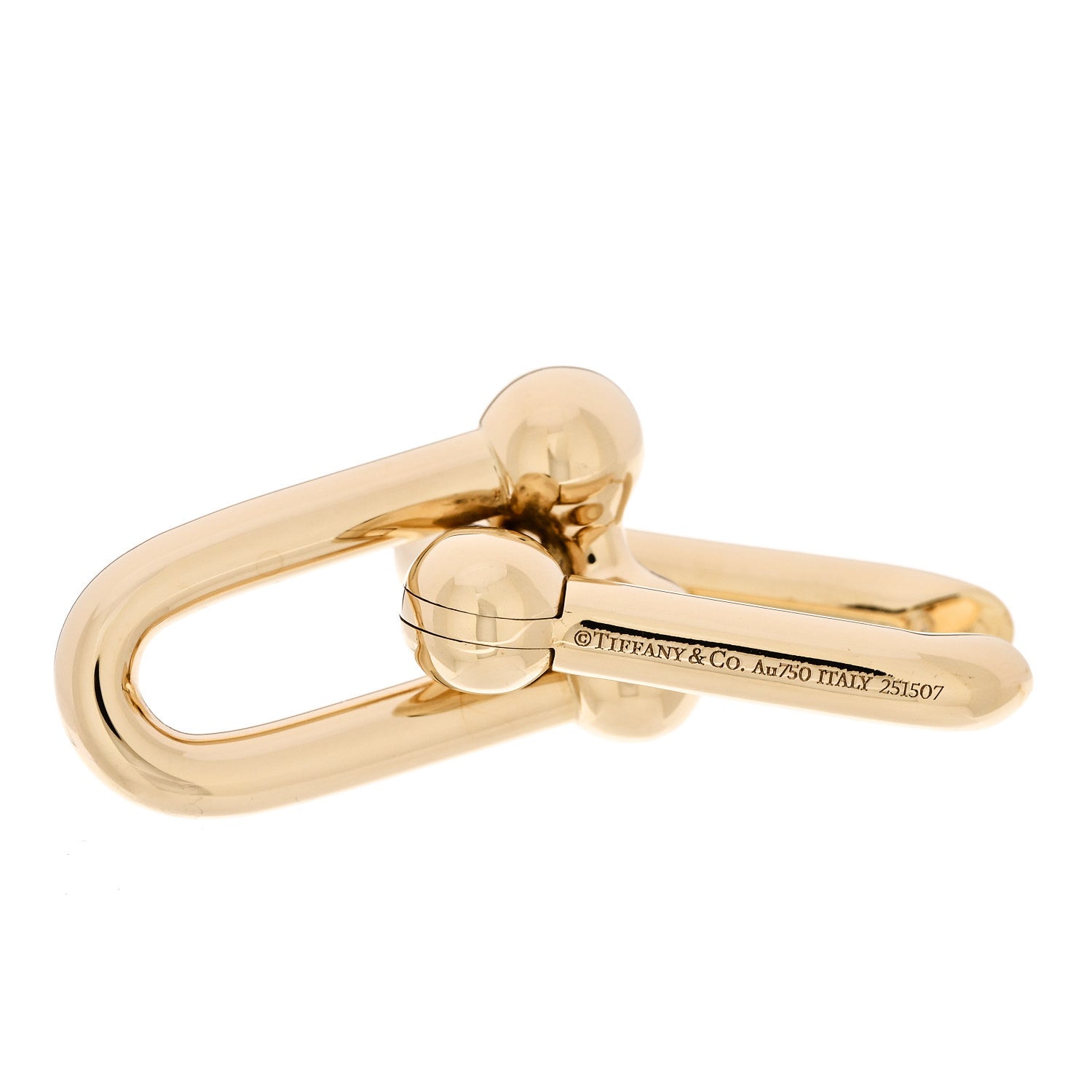Tiffany 18K Yellow Gold Large HardWear Link Earrings 3 of 5