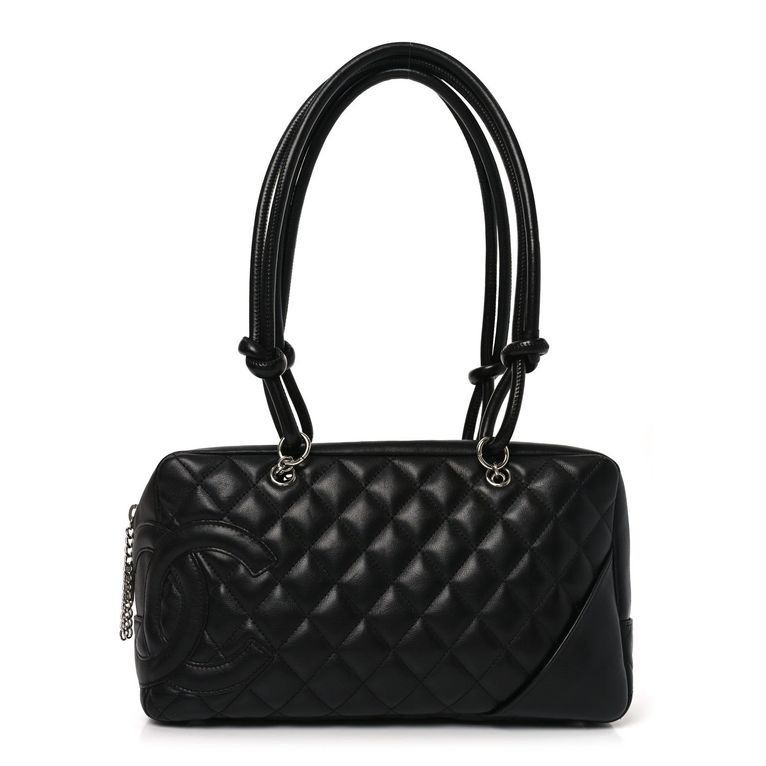 Chanel Calfskin Quilted Large Cambon Bowler Black 1 of 10