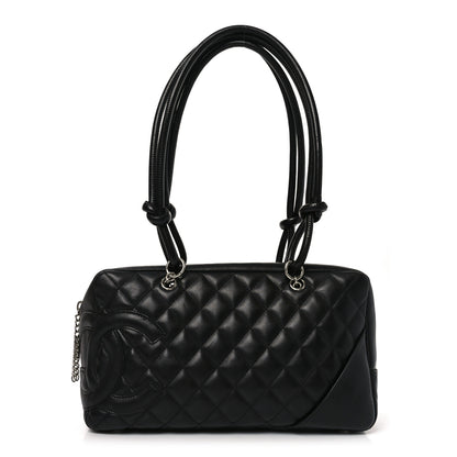 Chanel Calfskin Quilted Large Cambon Bowler Black 1 of 10