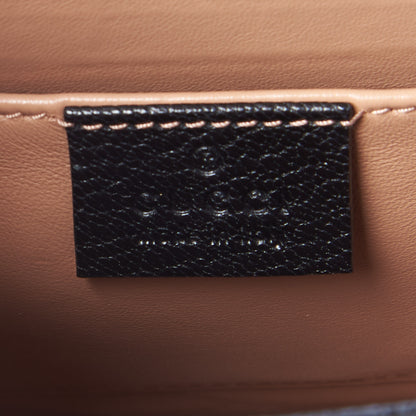 Gucci GG Supreme Monogram Goatskin Pearl Mini Fox Broche Bamboo Top Handle Bag Beige Ebony Black Hibiscus Red Mystic White 9 of 10