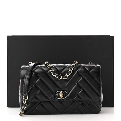 Chanel Shiny Lambskin Quilted Small Montcoco Flap Black 11 of 11