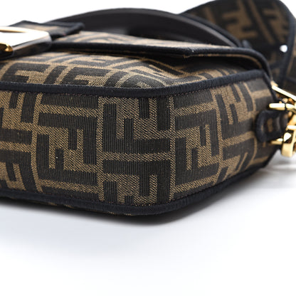 Fendi Fabric Jacquard FF 1974 Medium Baguette Tobacco Moro Black 9 of 9