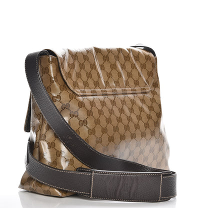 Gucci Crystal Monogram Flap Messenger Bag Beige Ebony 2 of 9