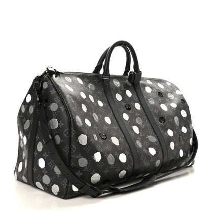 Louis Vuitton LV X YK Monogram Eclipse Keepall Bandouliere 45 Black Silver 2 of 9