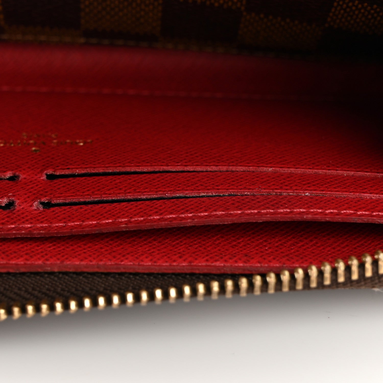 Louis Vuitton Damier Ebene Clemence Wallet Cherry 9 of 13