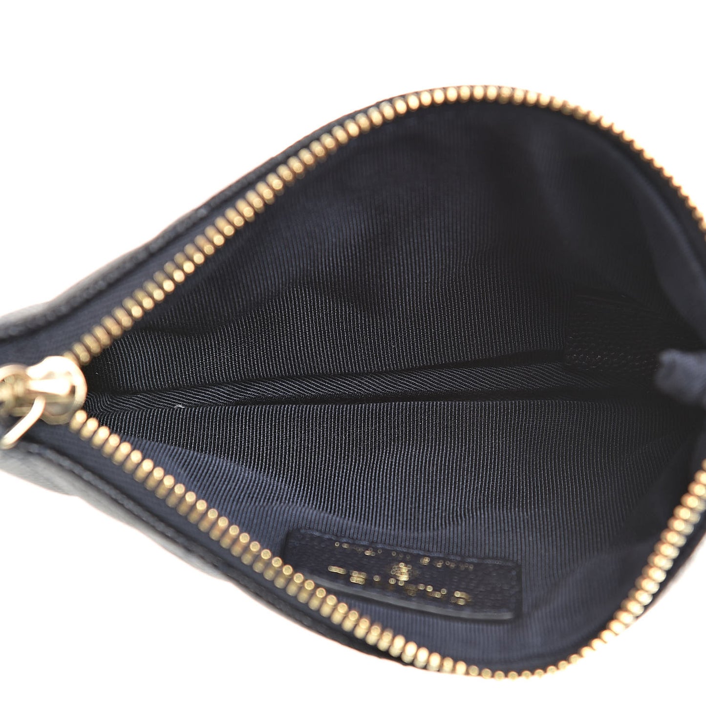 Caviar Quilted Small Cosmetic Case Navy