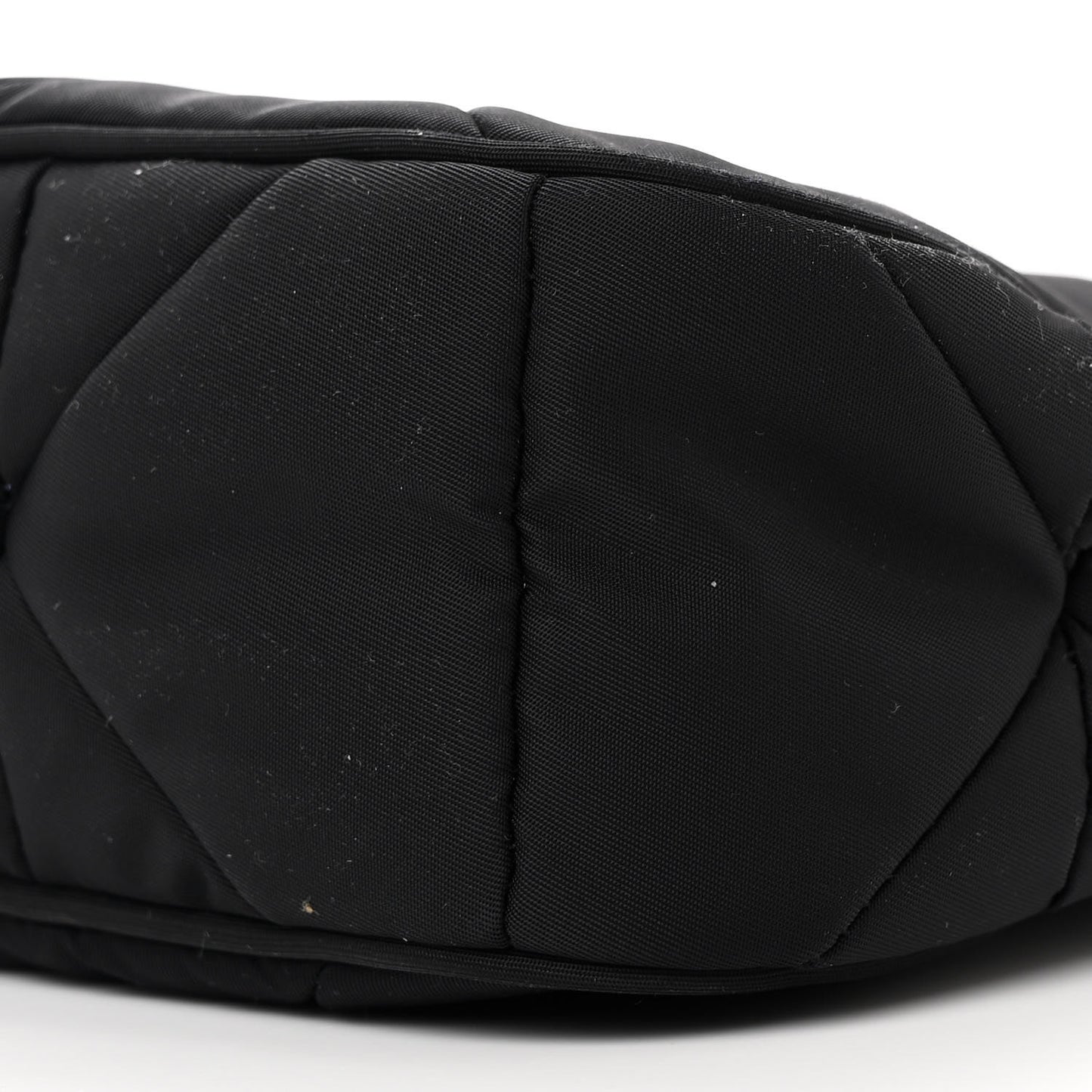 Tessuto Nylon Triangle Quilted Padded Patchwork System Shoulder Bag Black
