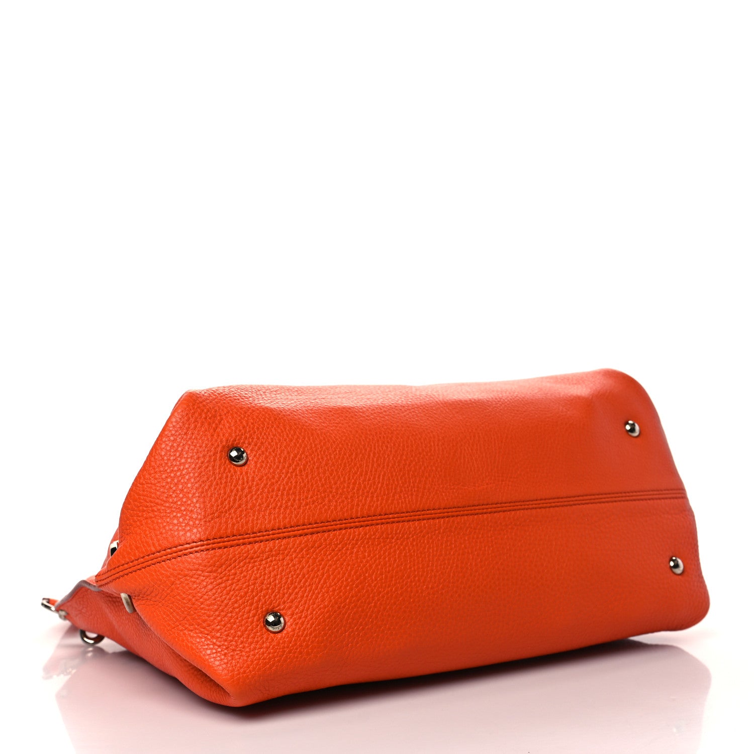 Salvatore Ferragamo Grained Calfskin Large Sofia Satchel Sunset 4 of 8