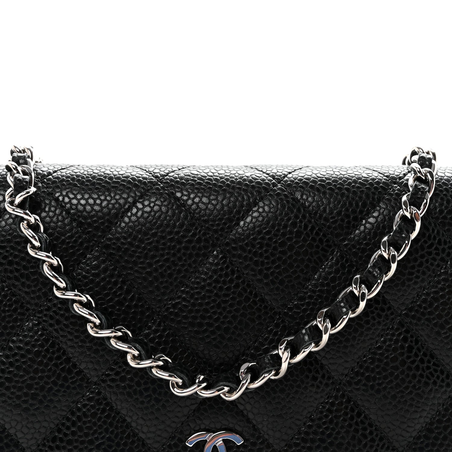 Chanel Caviar Quilted Wallet on Chain WOC Black 9 of 12