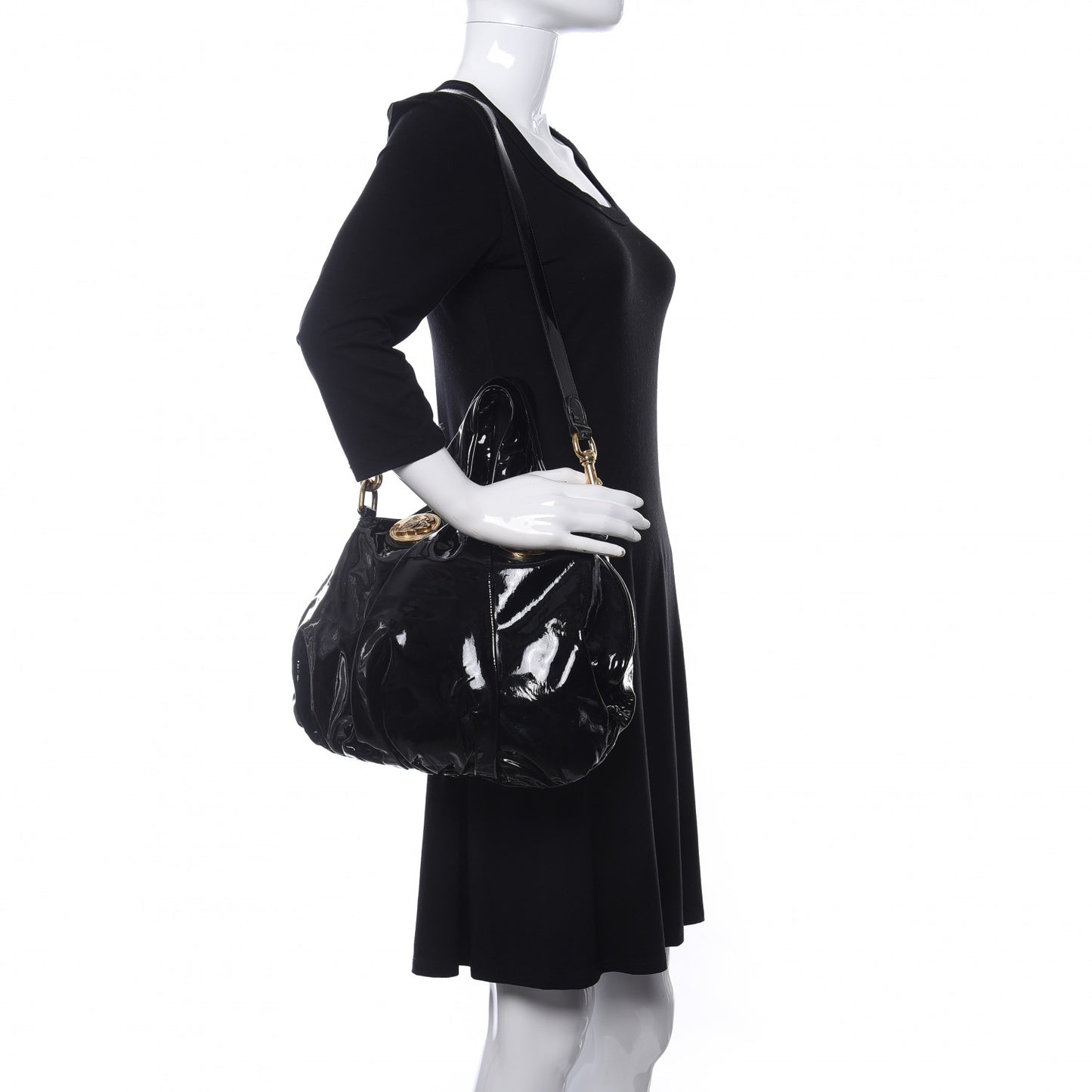 Patent Small Hysteria Tote Black