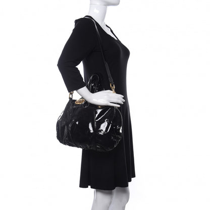 Gucci Patent Small Hysteria Tote Black 2 of 11
